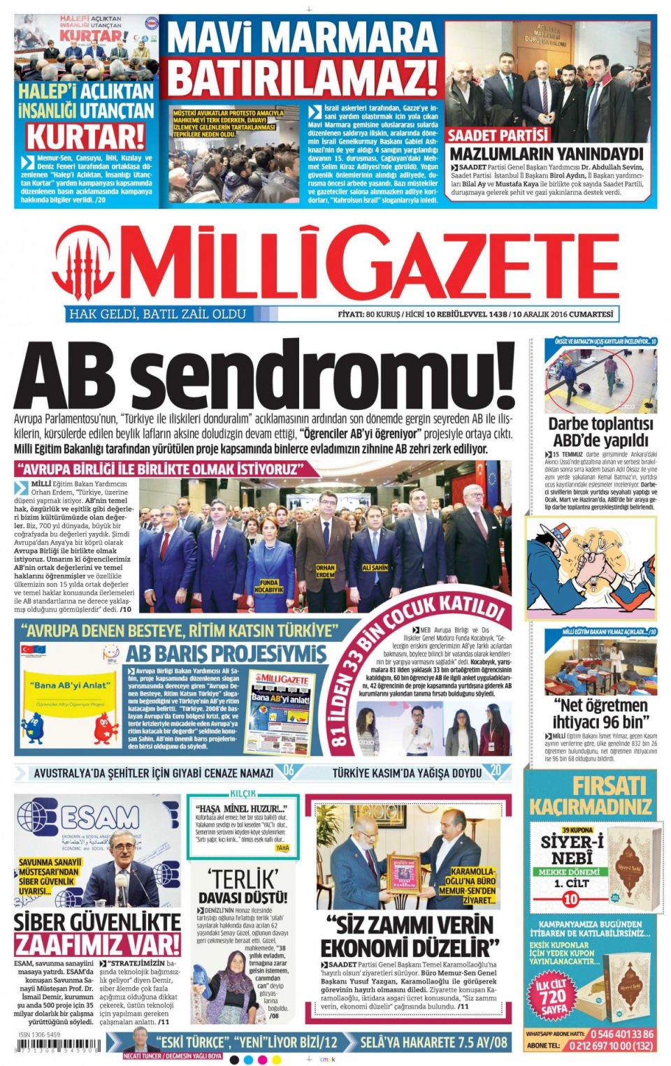 10 Aralık 2016 gazete manşetleri - 611