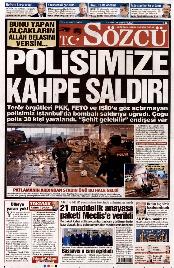 Gazete Manşetleri (11.12.2016) - 4