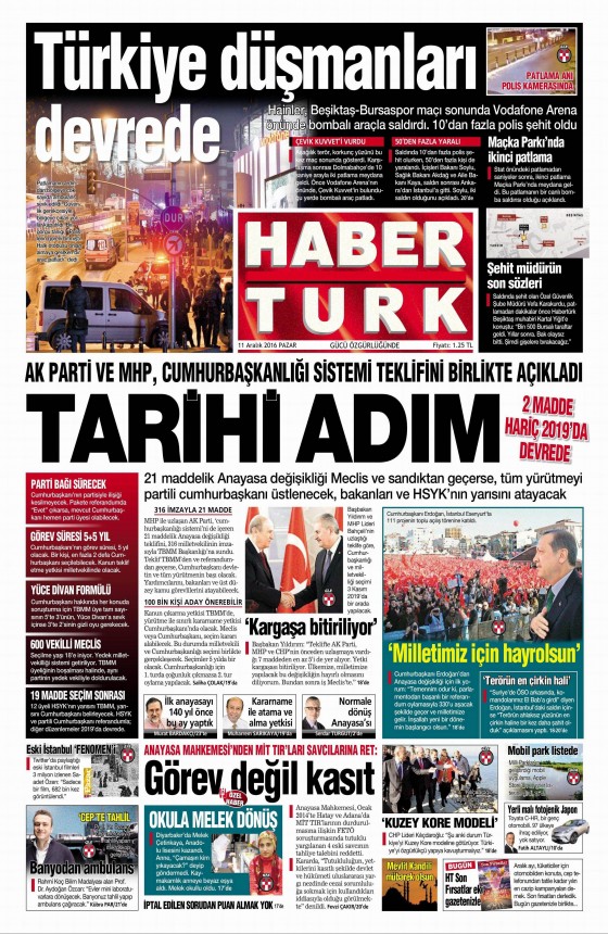 Gazete Manşetleri (11.12.2016) - 5