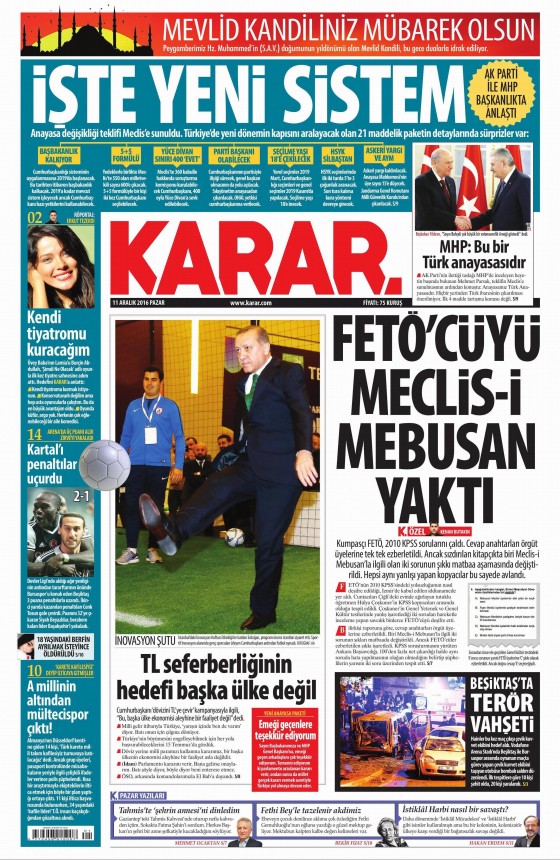 Gazete Manşetleri (11.12.2016) - 7