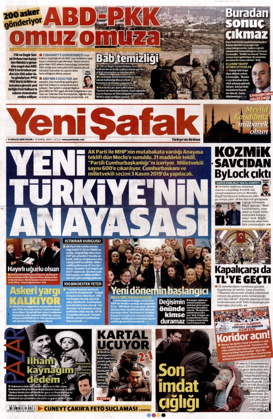 Gazete Manşetleri (11.12.2016) - 8