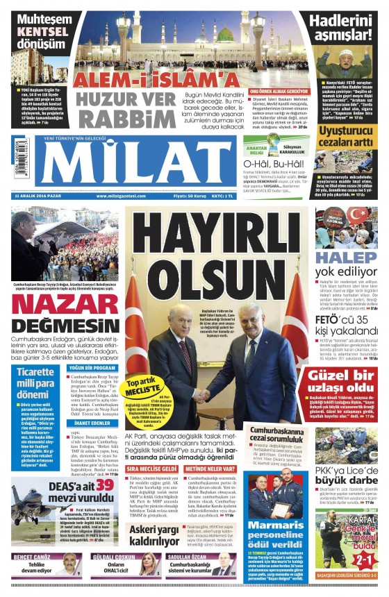 Gazete Manşetleri (11.12.2016) - 16