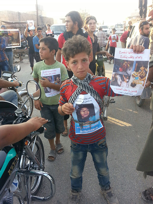 Atme'de koalisyon katliamı protesto edildi - 2