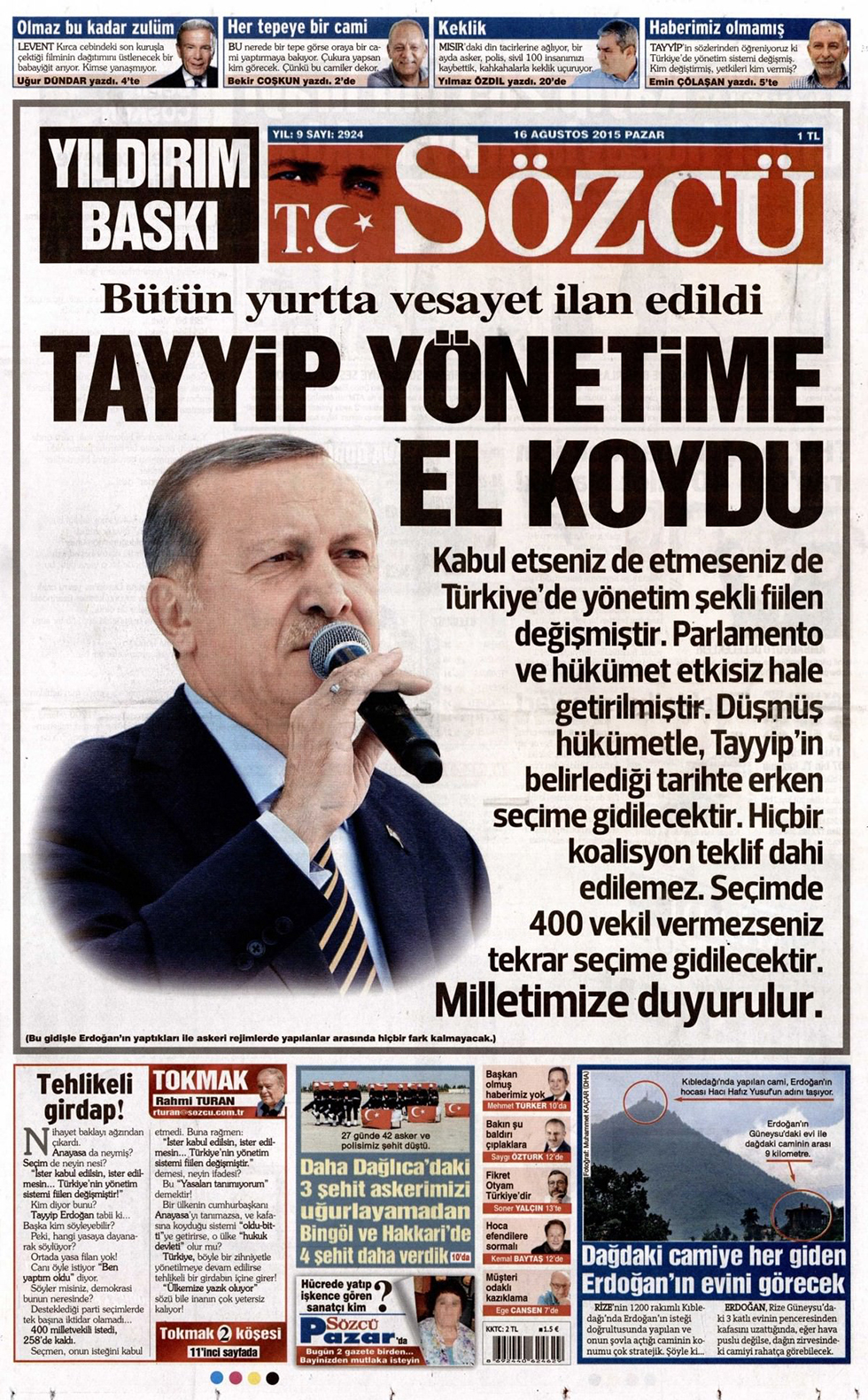 Gazeteler bugün ne yazdı? - 4