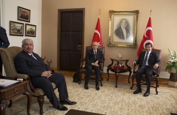 Davutoğlu-Bahçeli görüşmesi başladı - 1