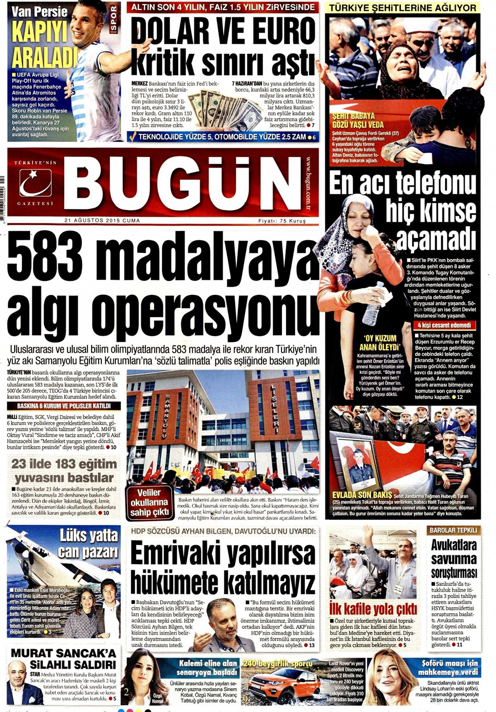 Gazeteler bugün ne yazdı? - 12