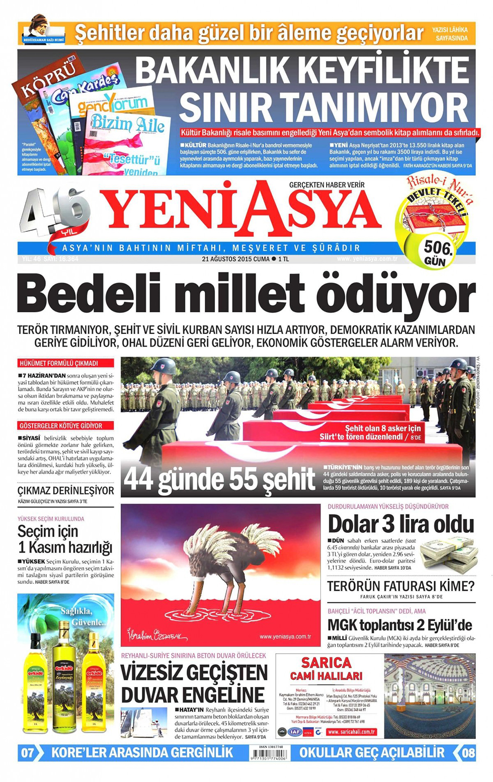 Gazeteler bugün ne yazdı? - 1