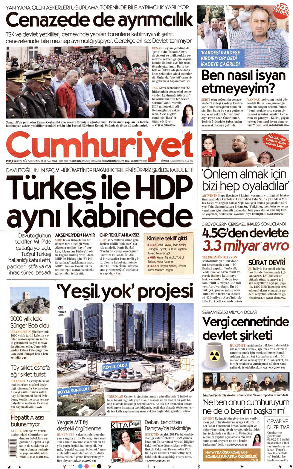 Gazeteler bugün ne yazdı? - 12