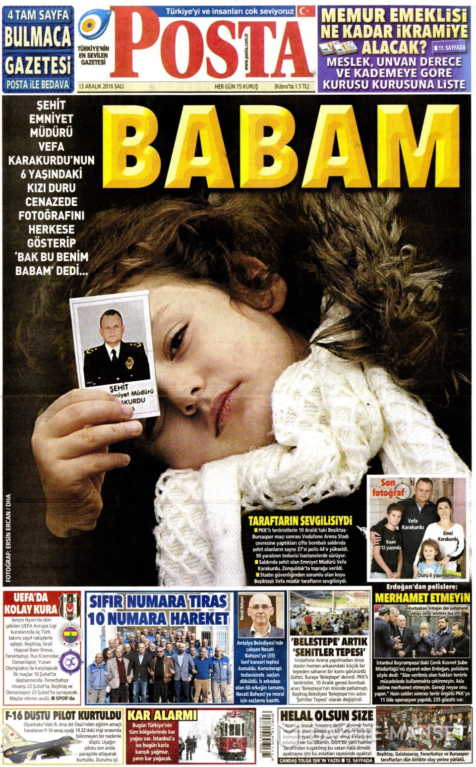 13 Aralık 2016 gazete manşetleri - 386