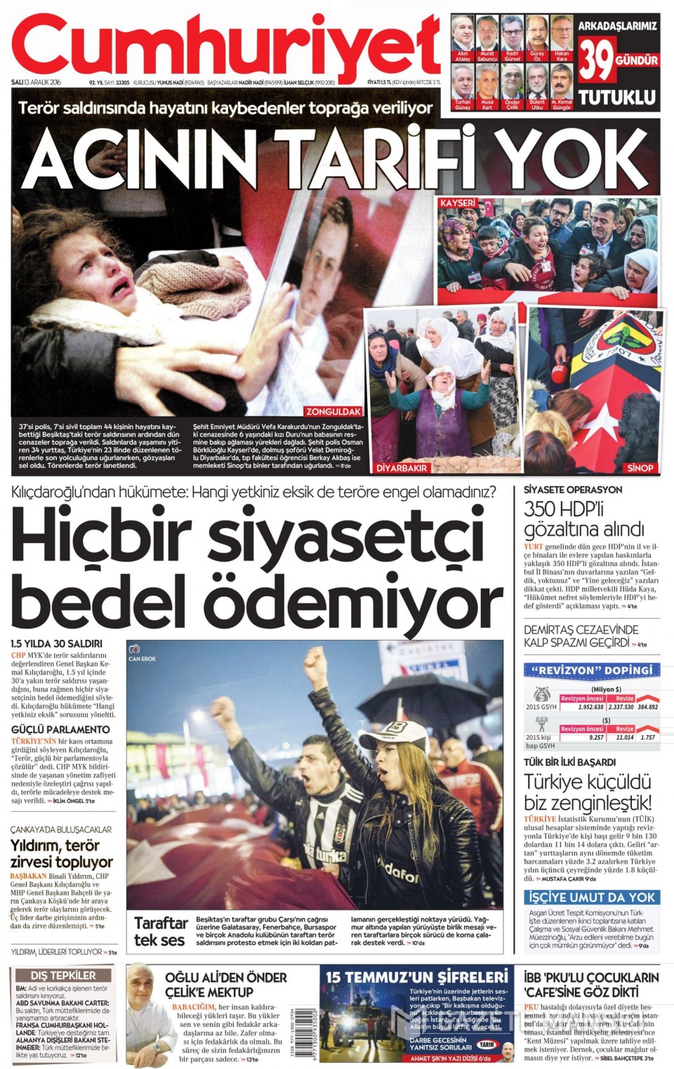 13 Aralık 2016 gazete manşetleri - 664