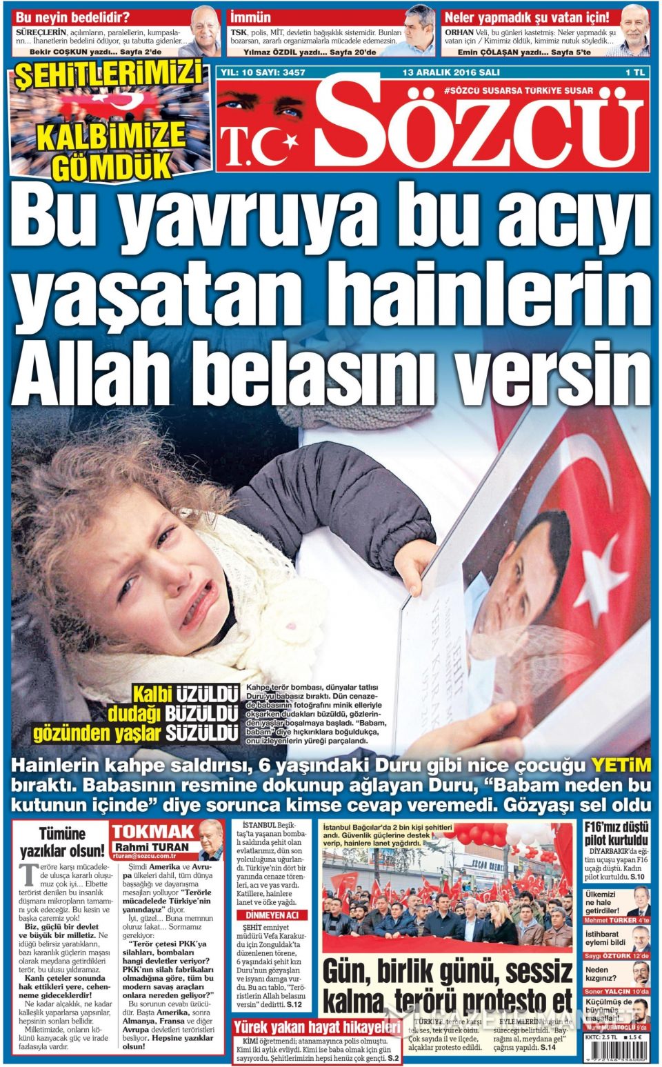 13 Aralık 2016 gazete manşetleri - 114