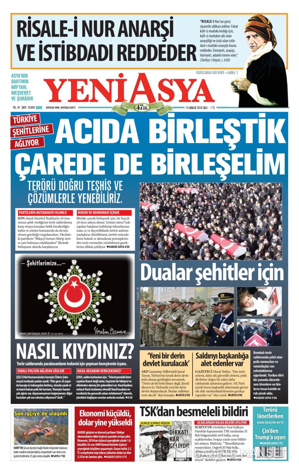 13 Aralık 2016 gazete manşetleri - 923