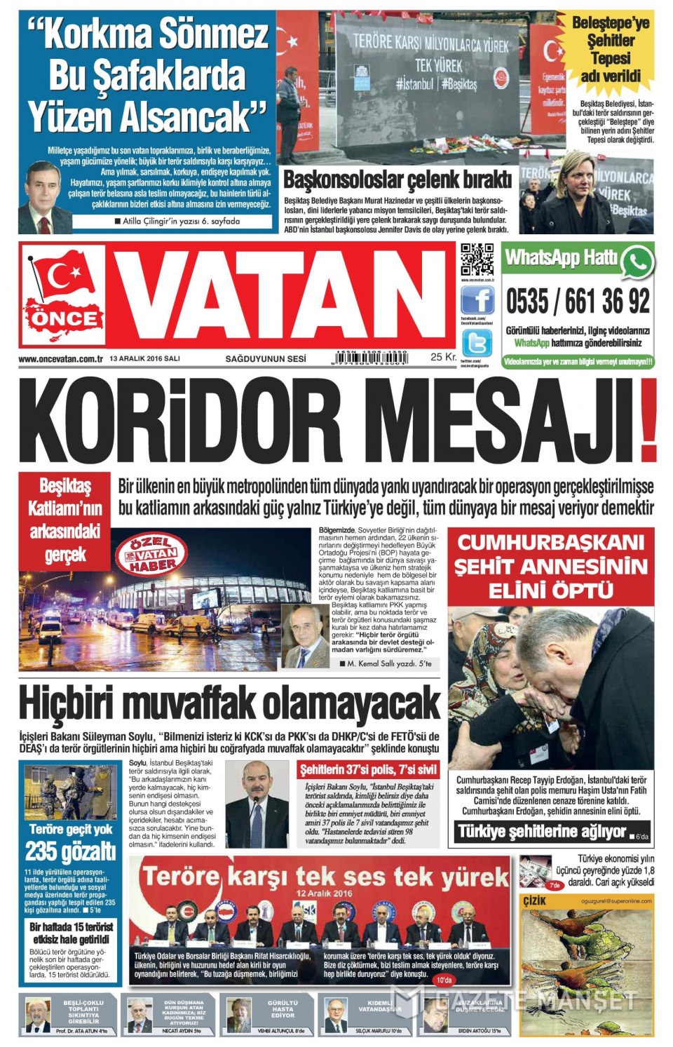 13 Aralık 2016 gazete manşetleri - 45