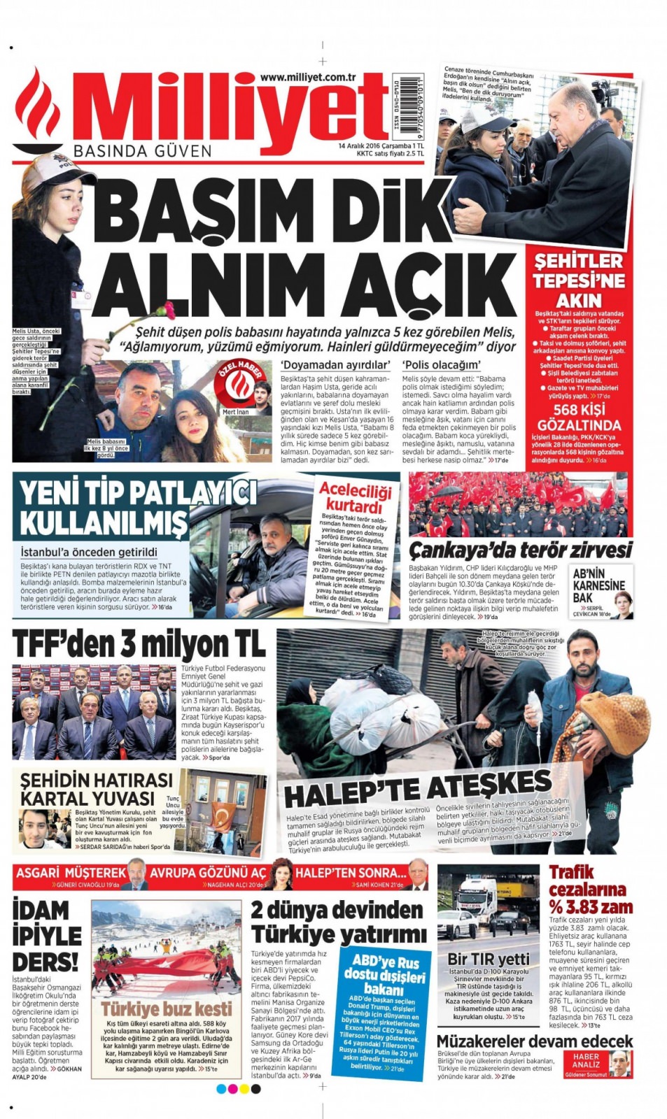 14 Aralık 2016 gazete manşetleri - 873