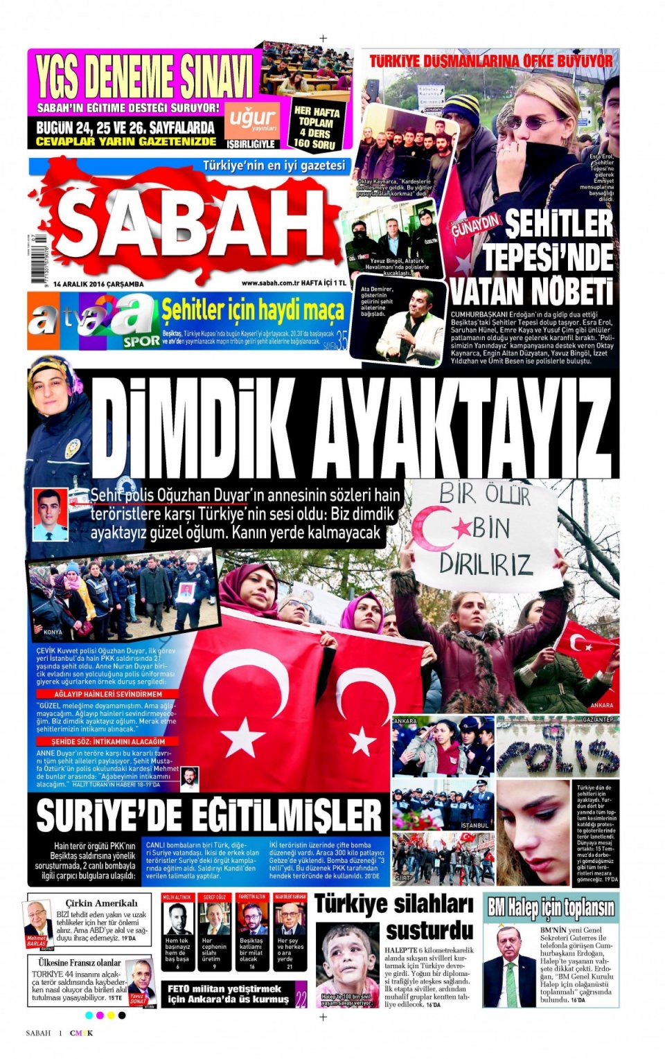 14 Aralık 2016 gazete manşetleri - 977