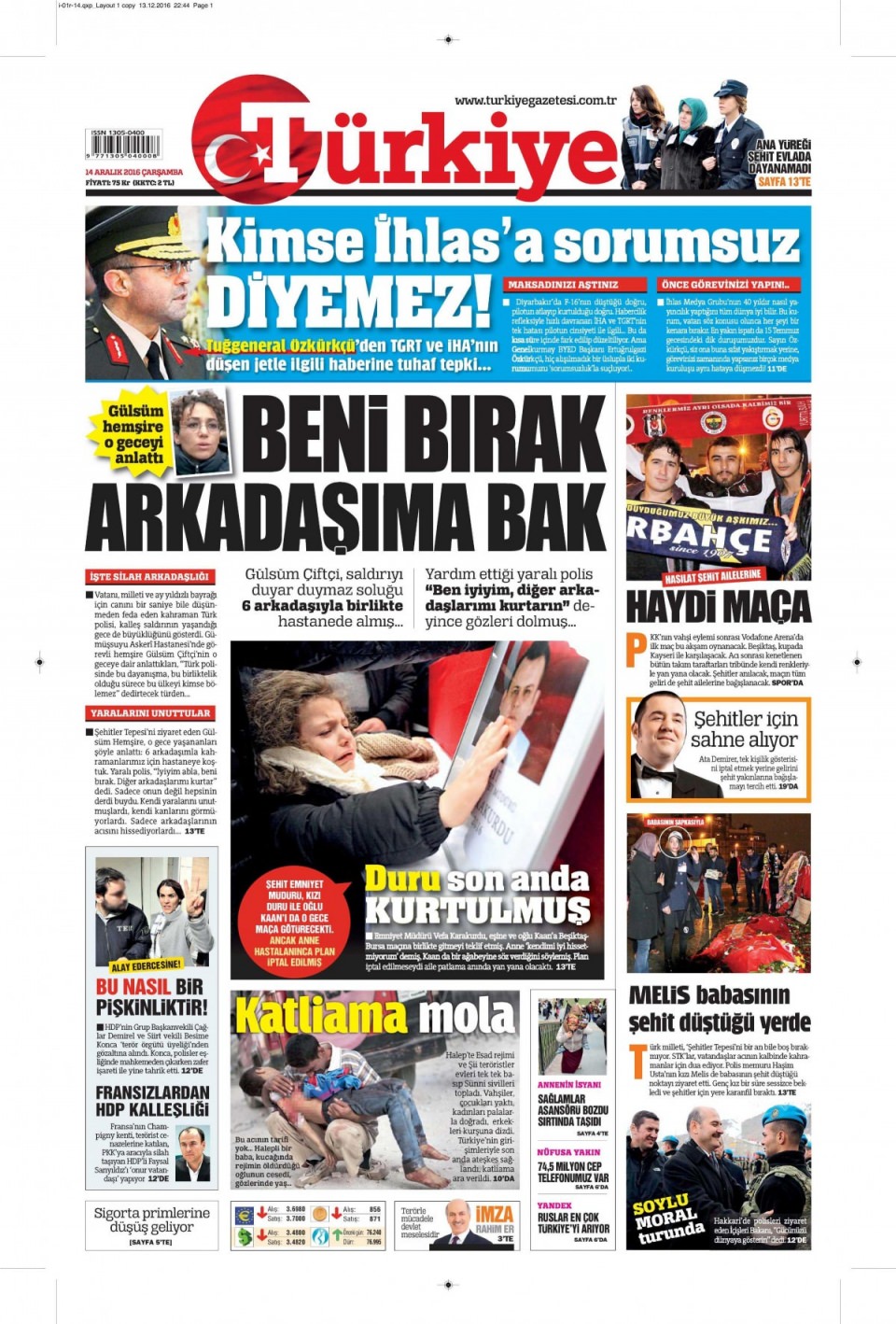 14 Aralık 2016 gazete manşetleri - 27