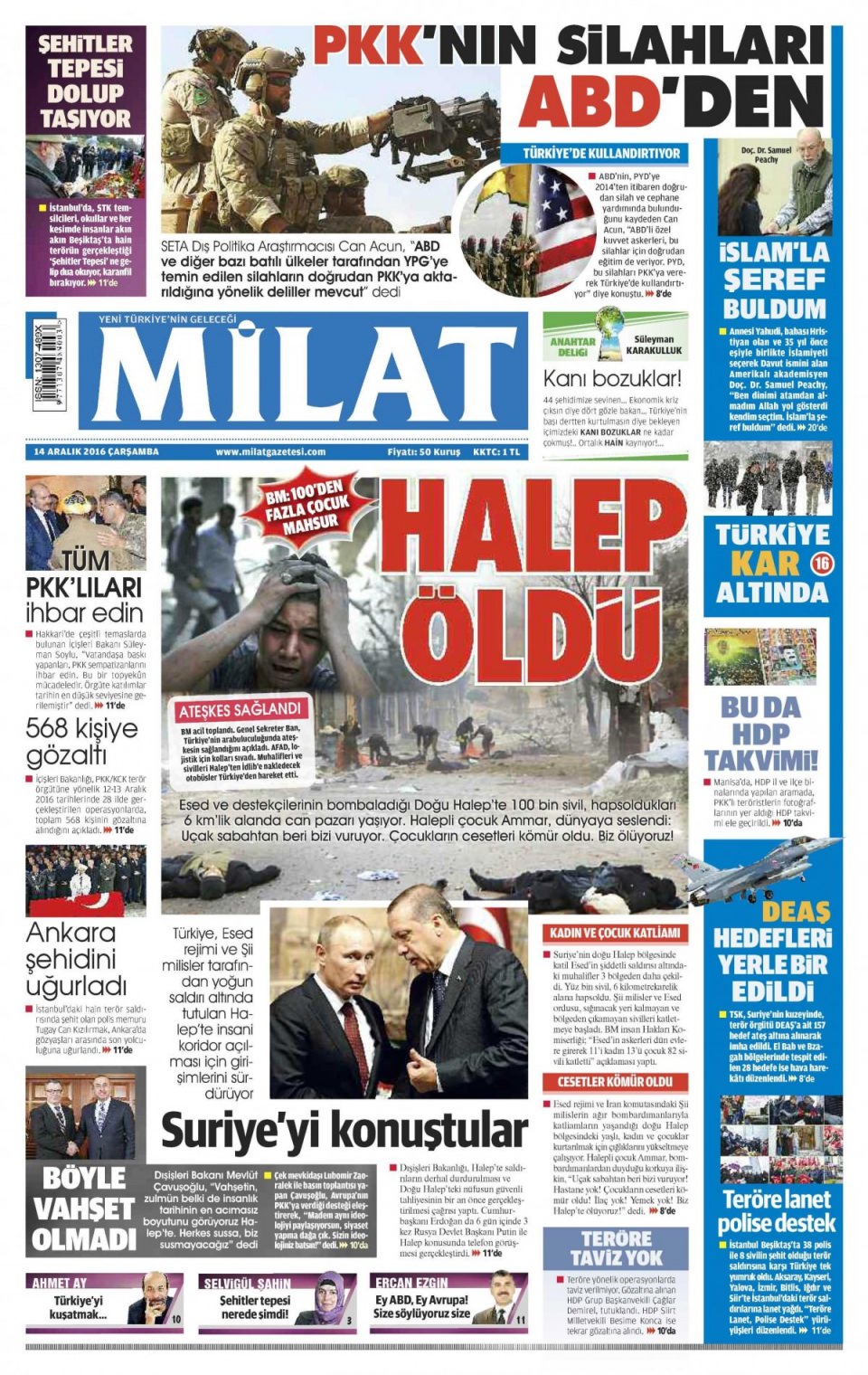 14 Aralık 2016 gazete manşetleri - 388