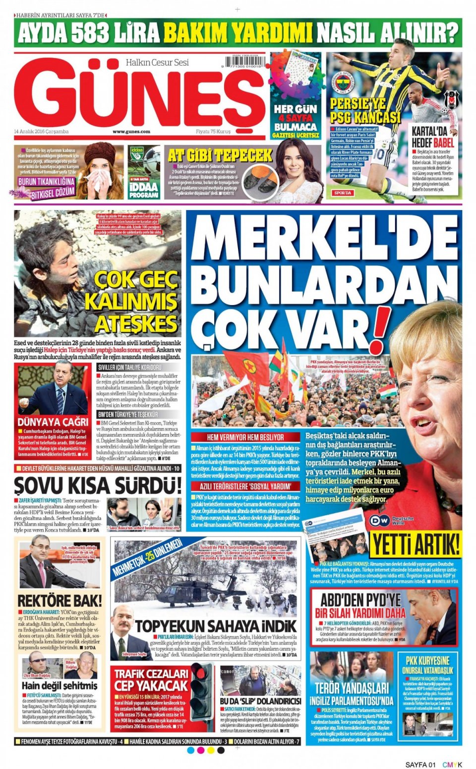 14 Aralık 2016 gazete manşetleri - 255