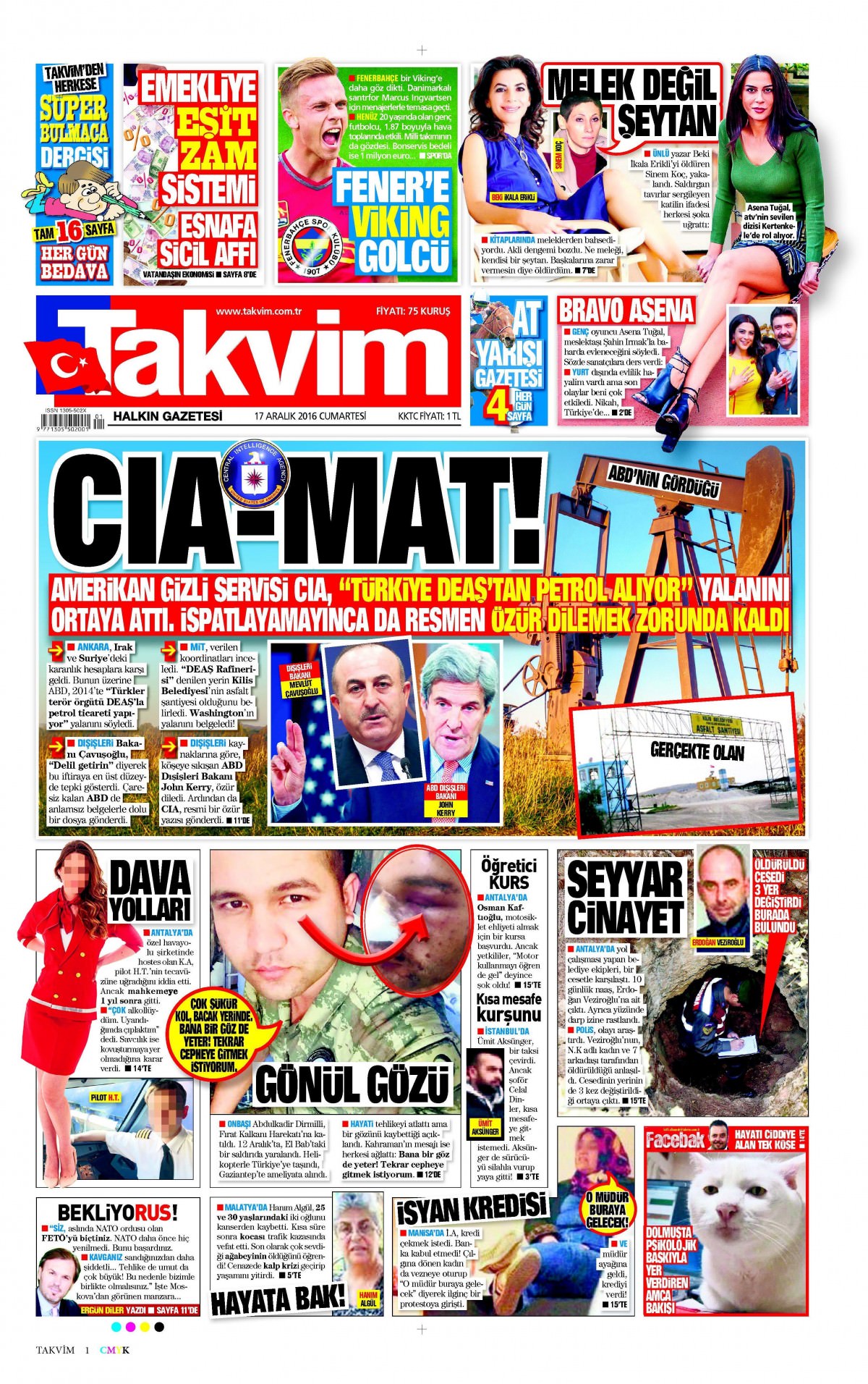 17 Aralık 2016 gazete manşetleri - -7