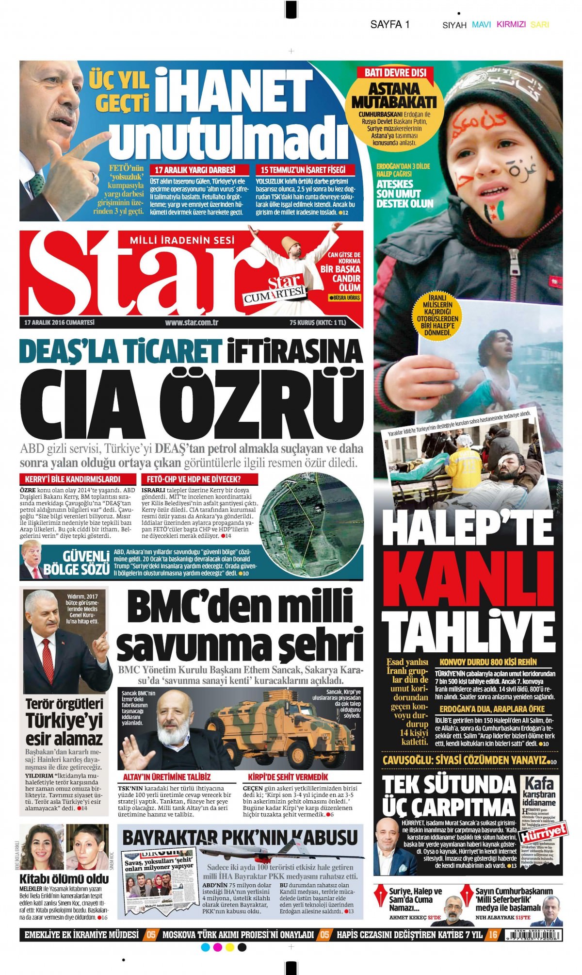 17 Aralık 2016 gazete manşetleri - 700