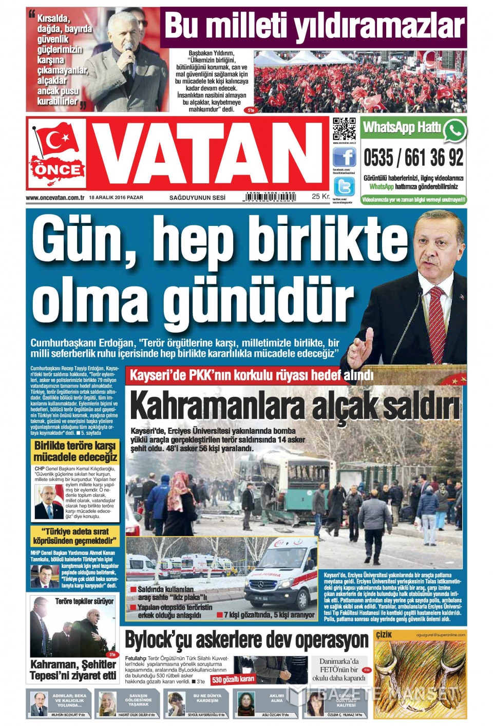 18 Aralık 2016 gazete manşetleri - 9