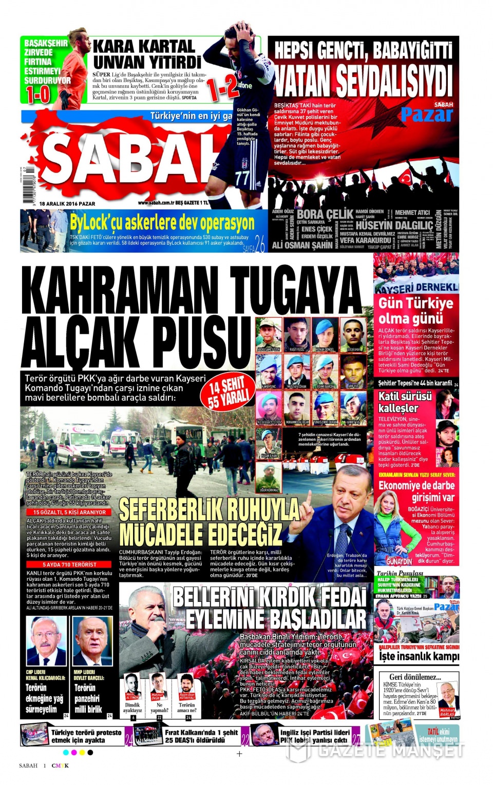 18 Aralık 2016 gazete manşetleri - 12