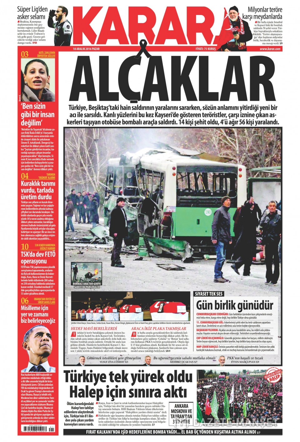 18 Aralık 2016 gazete manşetleri - 15