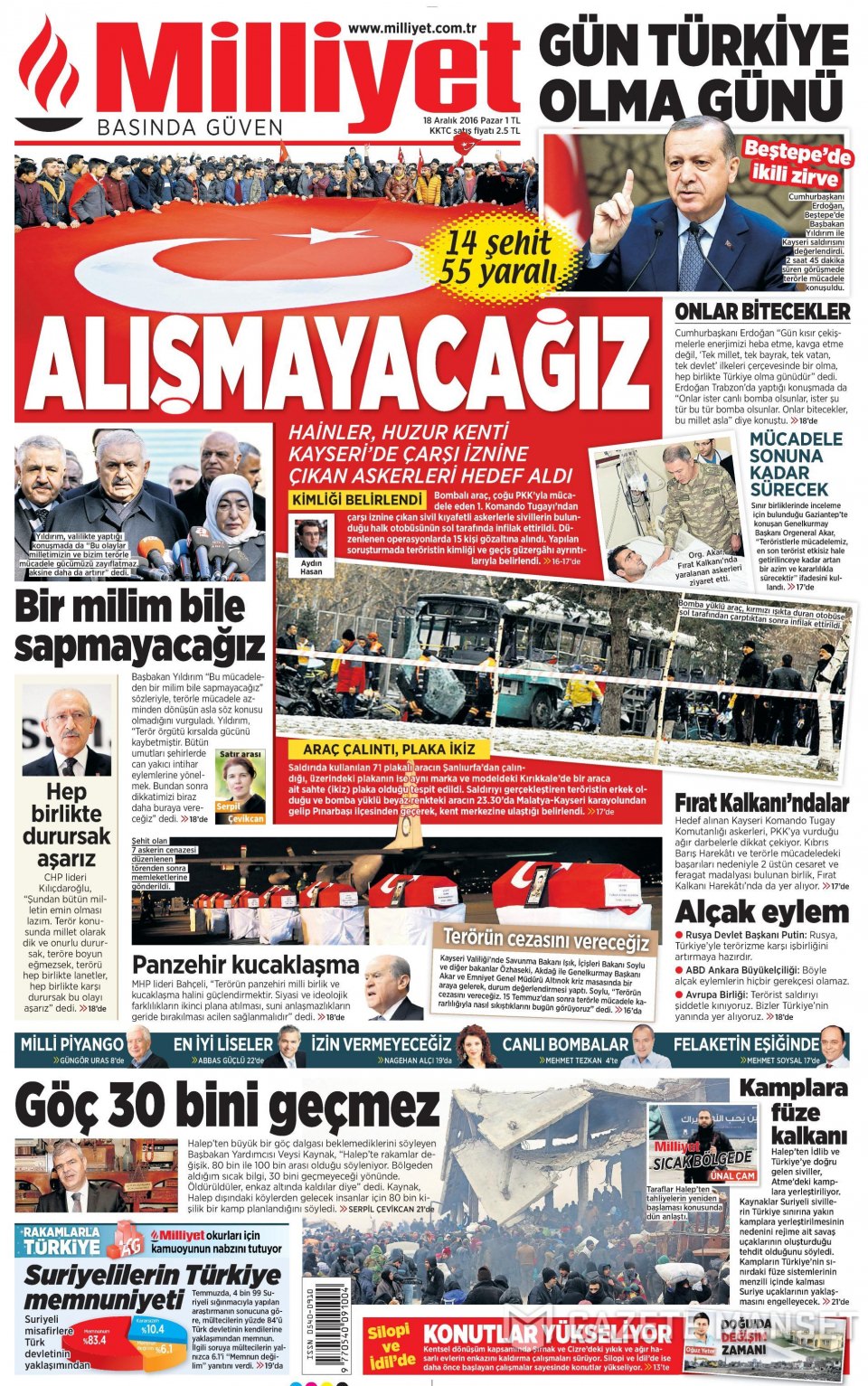 18 Aralık 2016 gazete manşetleri - 21