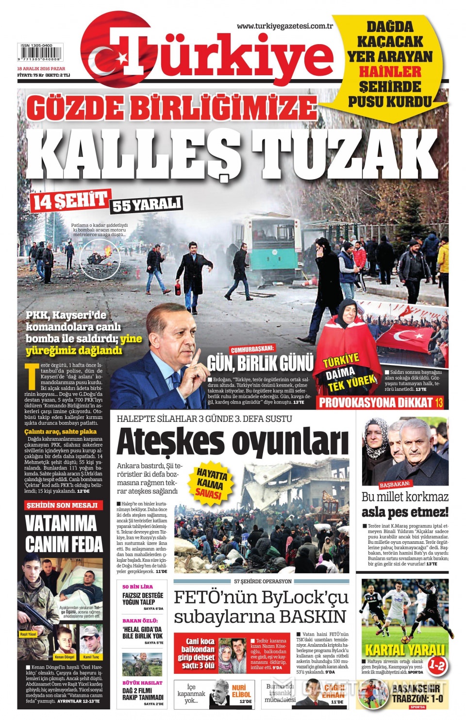 18 Aralık 2016 gazete manşetleri - 23