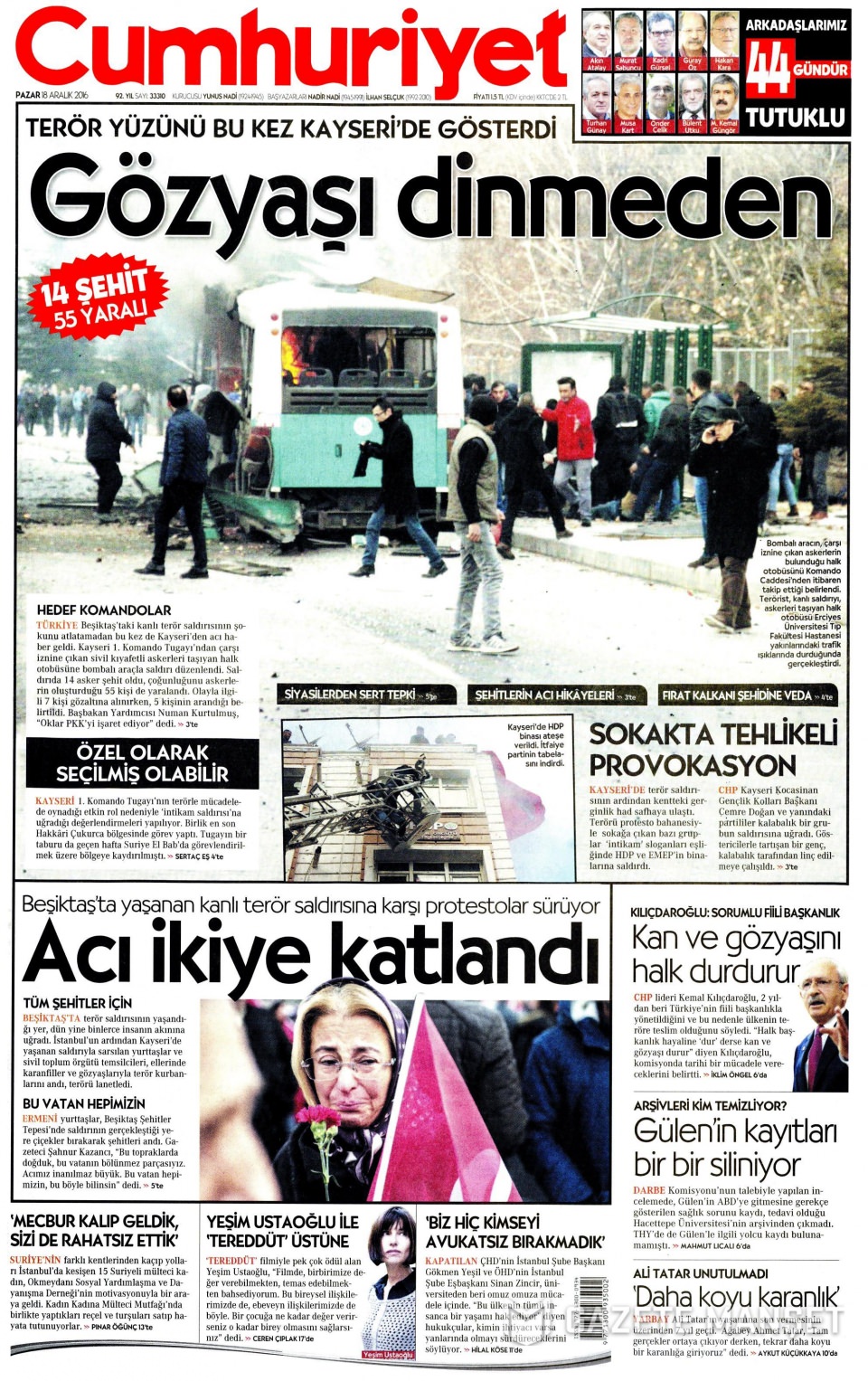 18 Aralık 2016 gazete manşetleri - 25