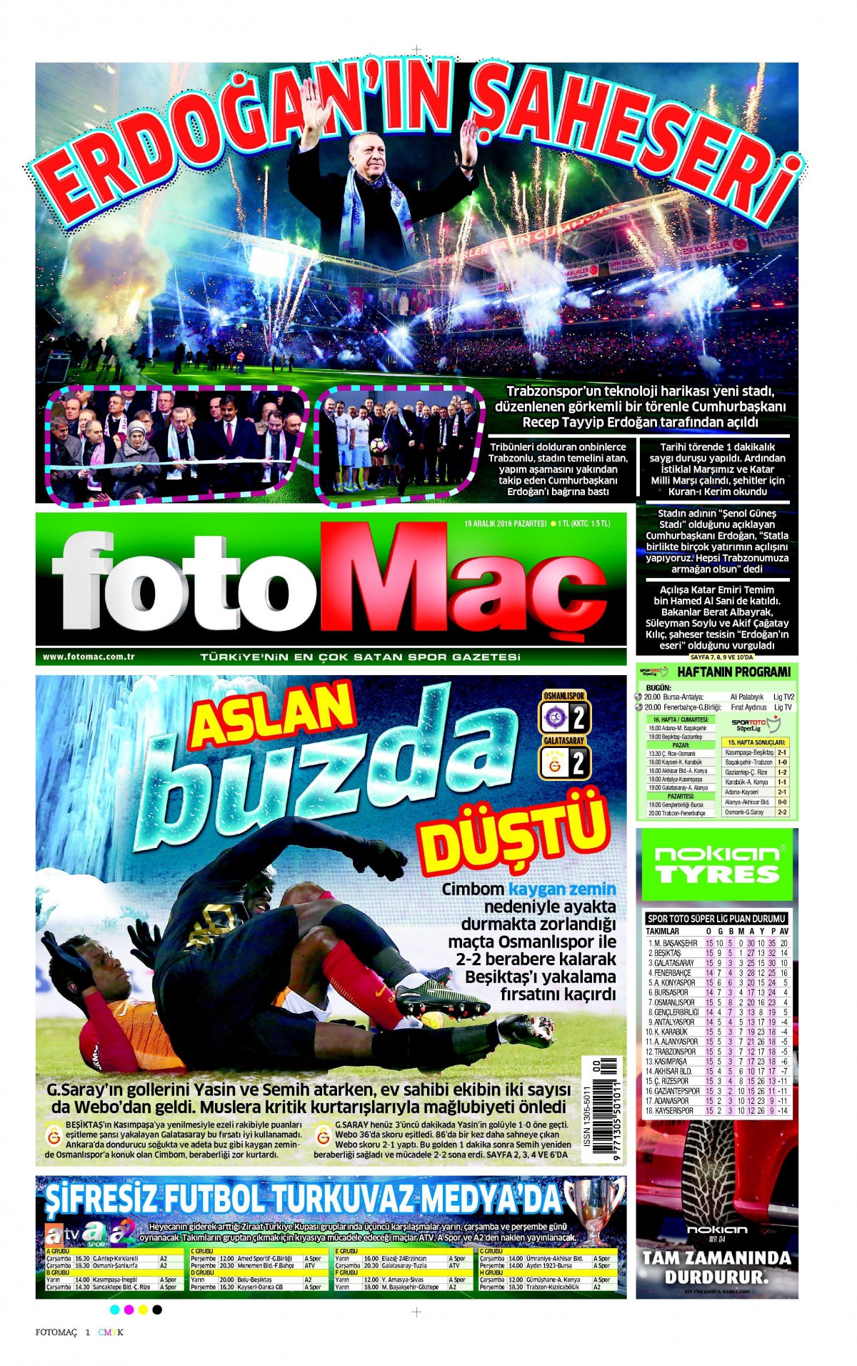 19 Aralık 2016 gazete manşetleri - -11