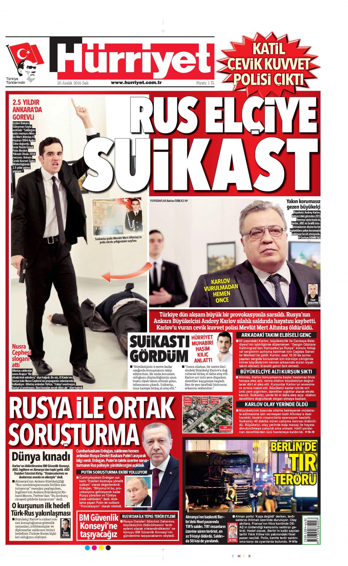 20 Aralık 2016 gazete manşetleri - -6