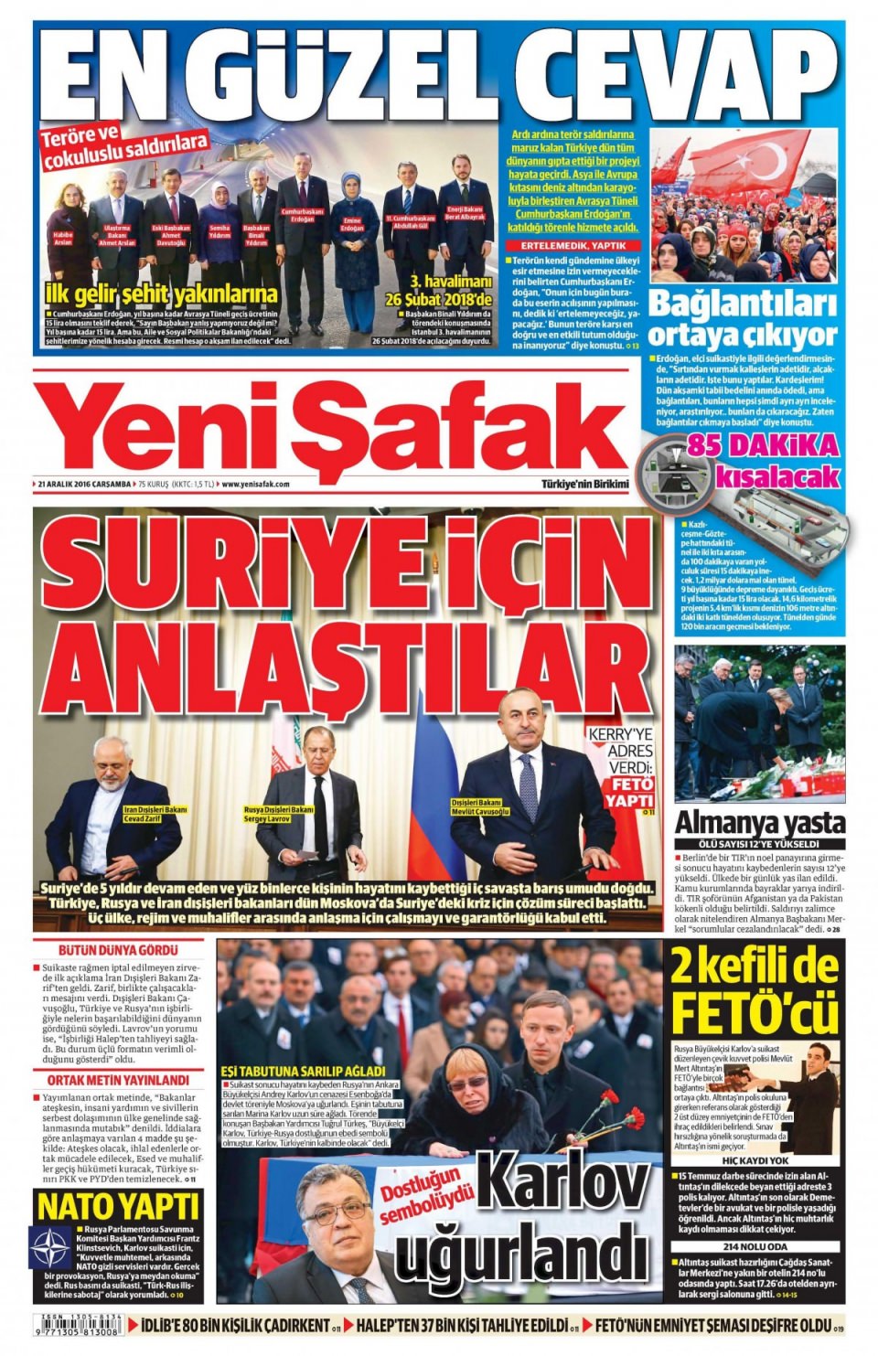 21 Aralık 2016 gazete manşetleri - 364