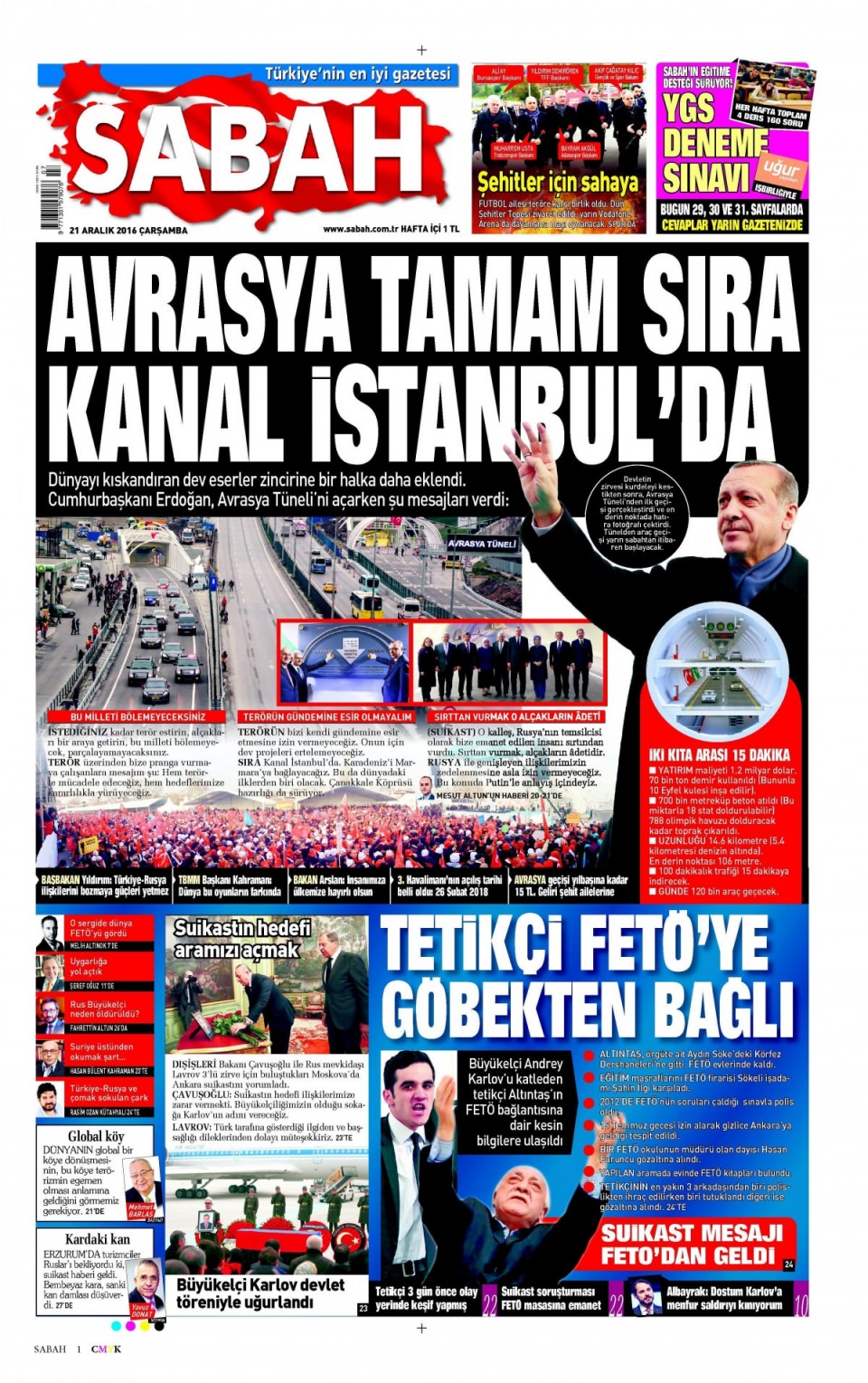 21 Aralık 2016 gazete manşetleri - 272