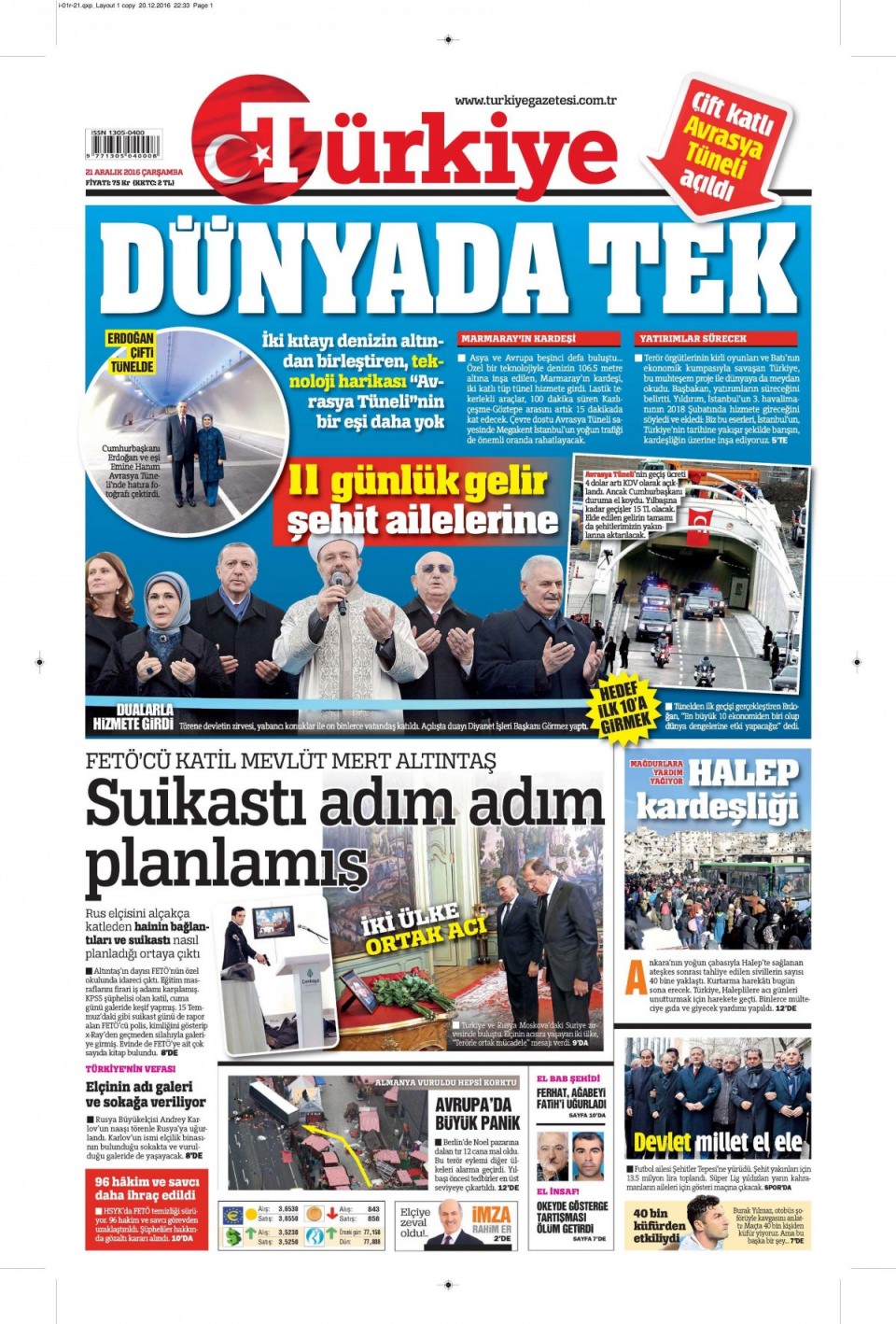 21 Aralık 2016 gazete manşetleri - 133