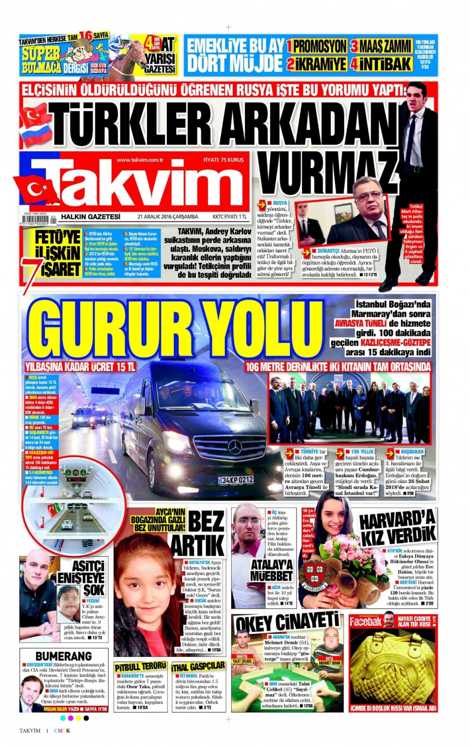 21 Aralık 2016 gazete manşetleri - 463