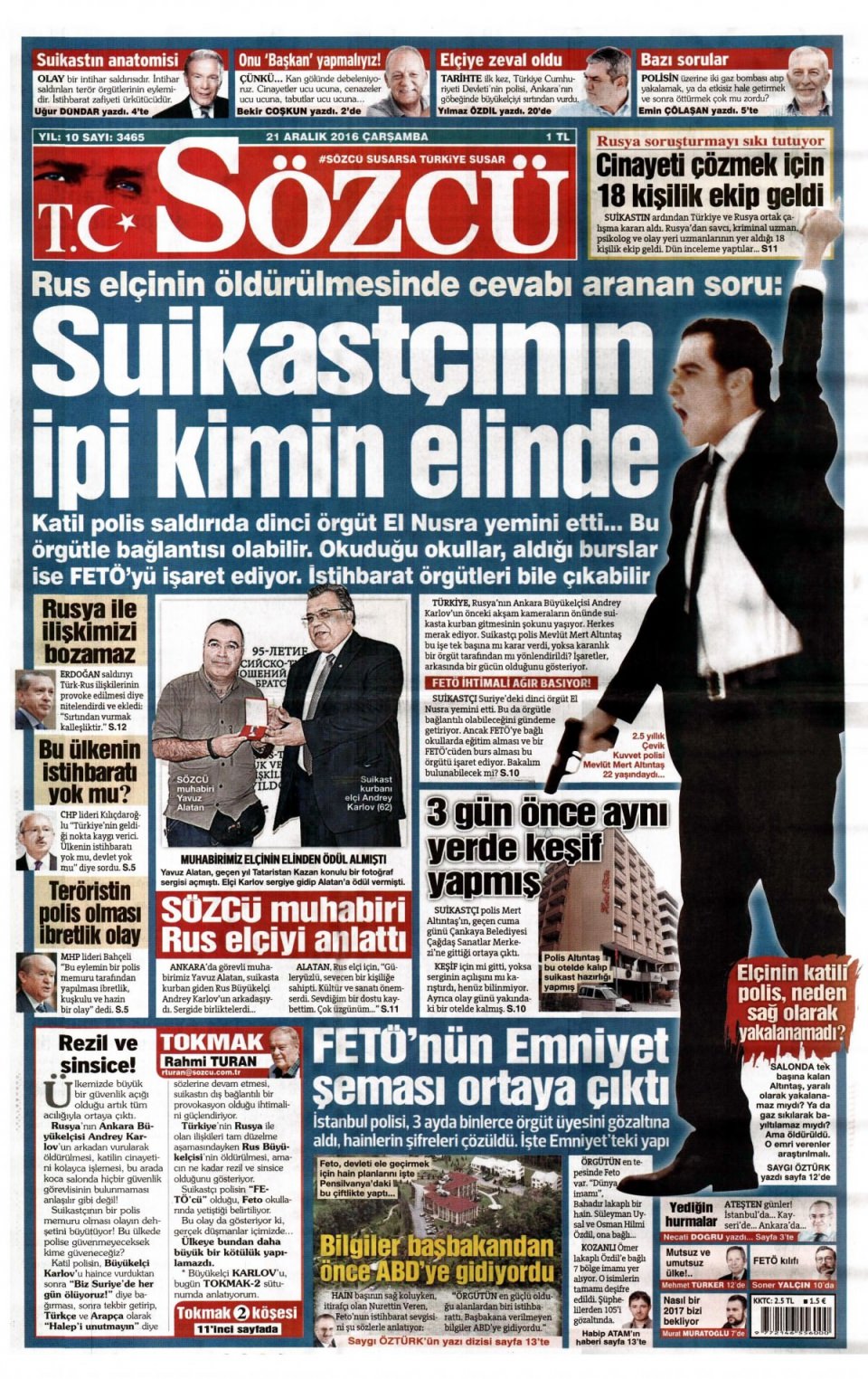 21 Aralık 2016 gazete manşetleri - 533