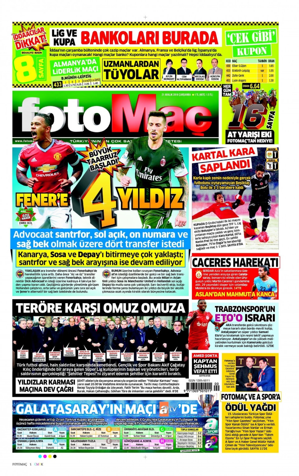 21 Aralık 2016 gazete manşetleri - 614
