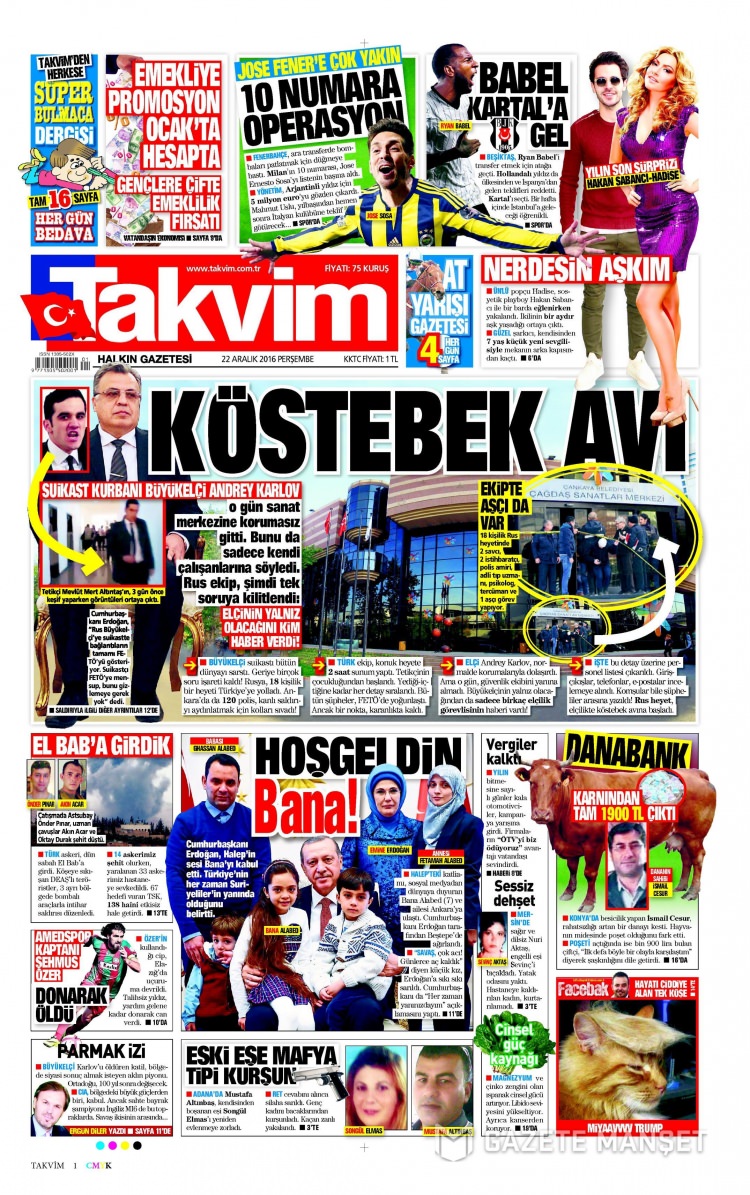 22 Aralık 2016 gazete manşetleri - 9