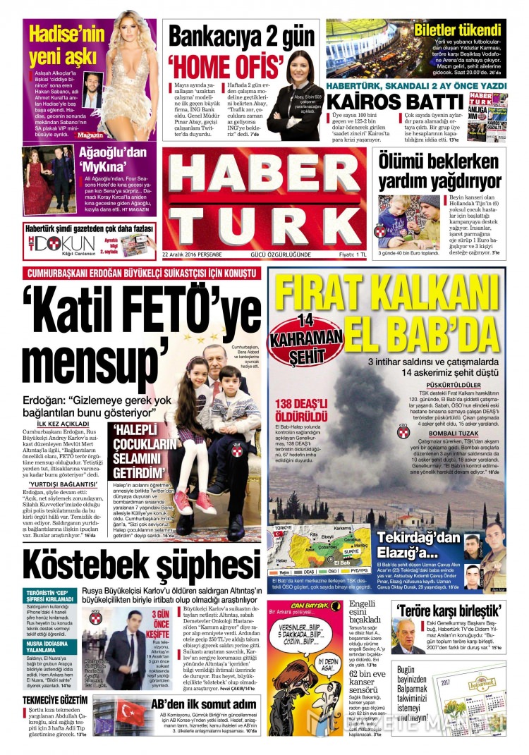 22 Aralık 2016 gazete manşetleri - 10