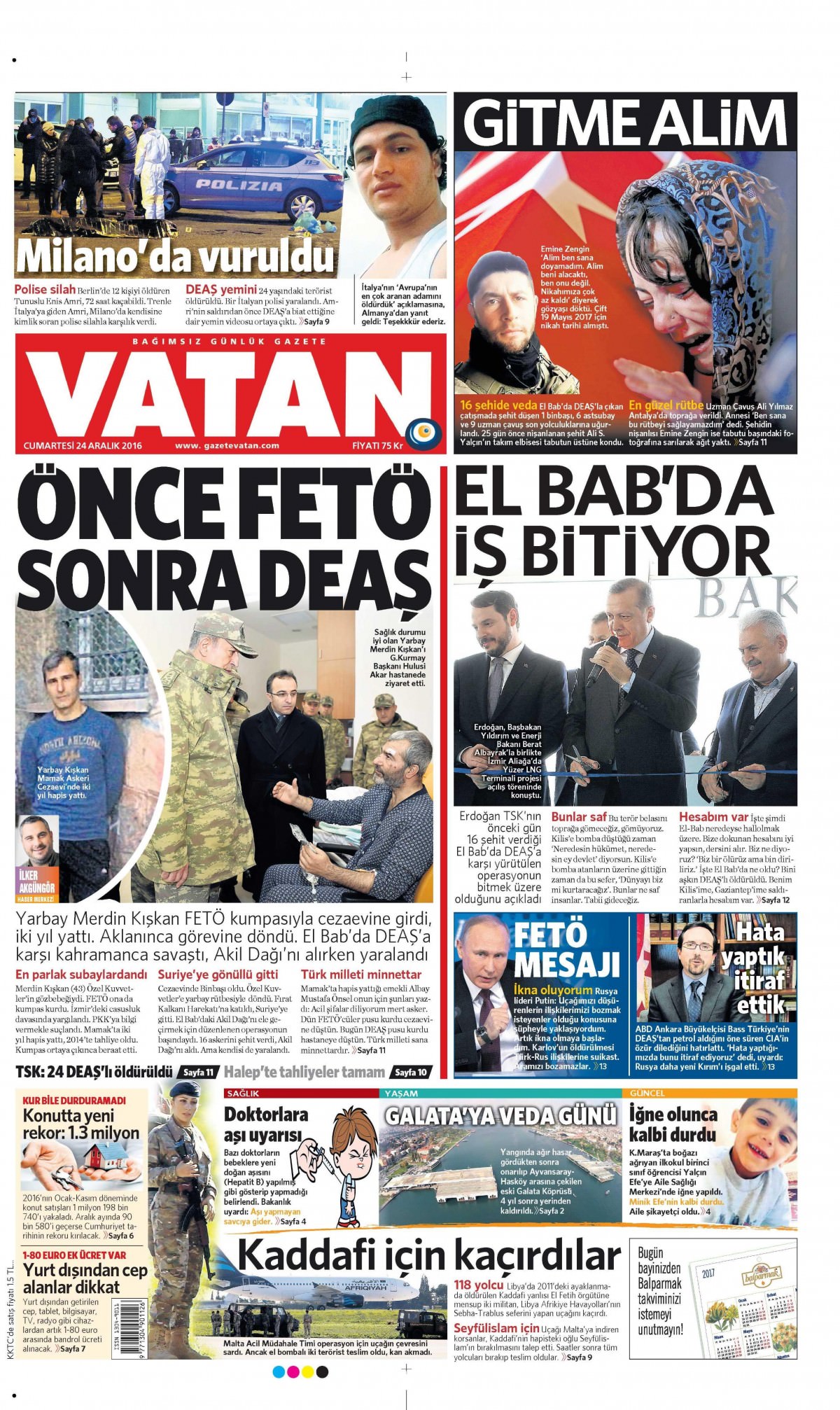 24 Aralık 2016 gazete manşetleri - 12