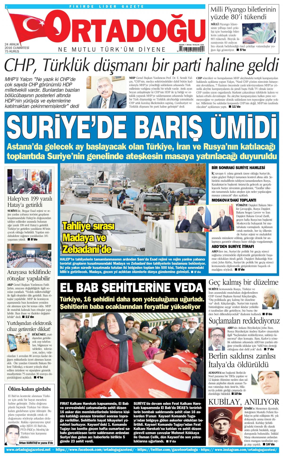 24 Aralık 2016 gazete manşetleri - 9