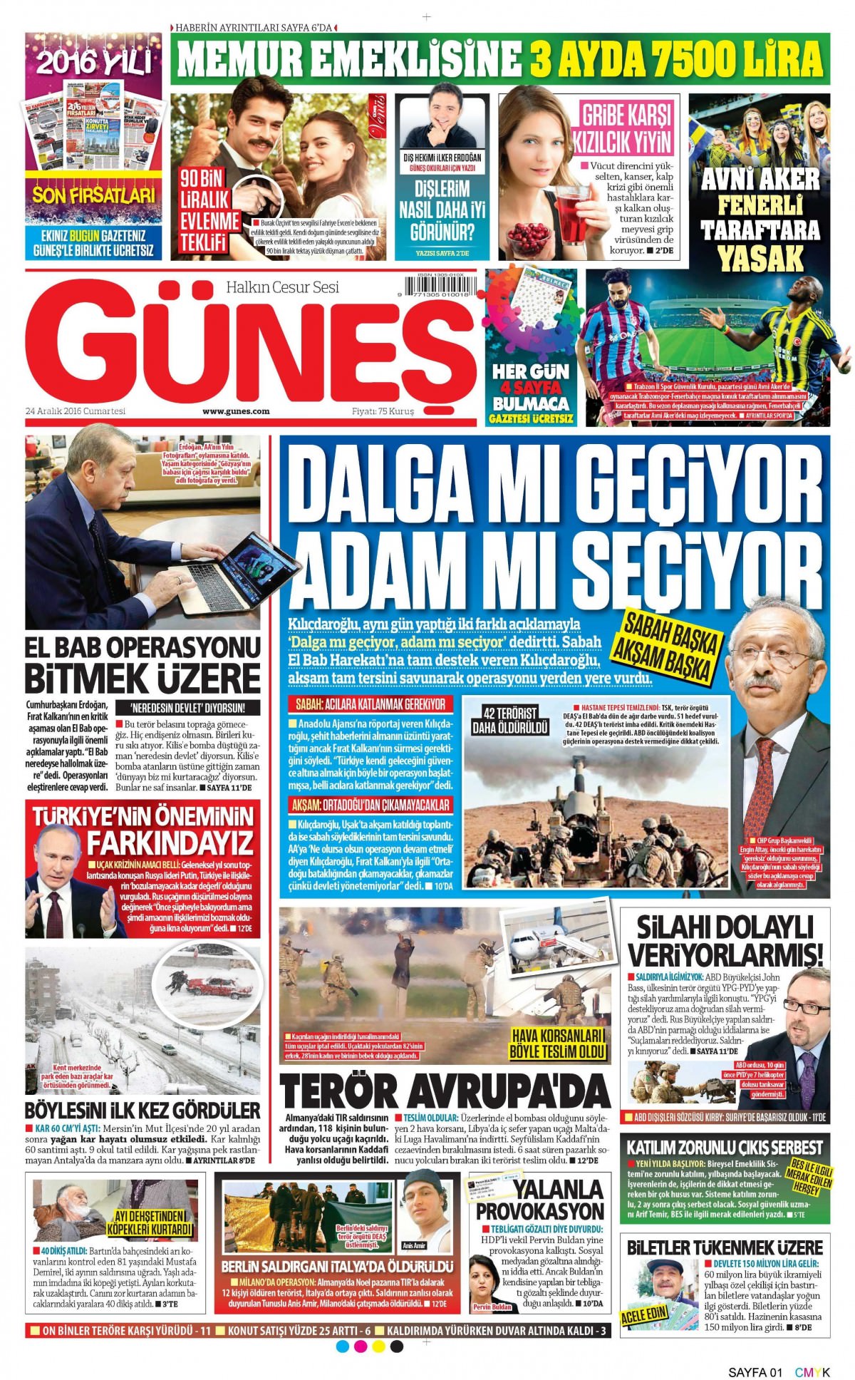 24 Aralık 2016 gazete manşetleri - 8