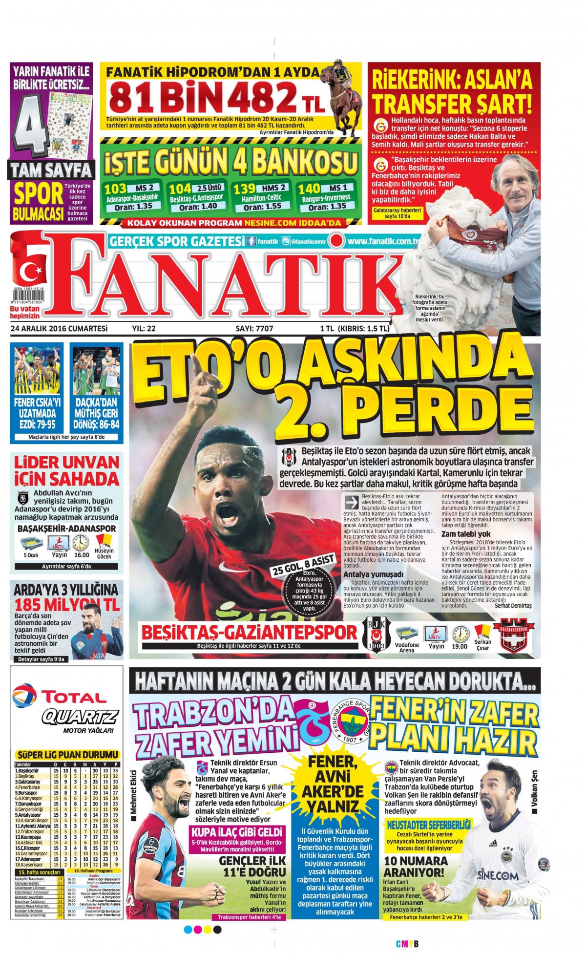 24 Aralık 2016 gazete manşetleri - 6