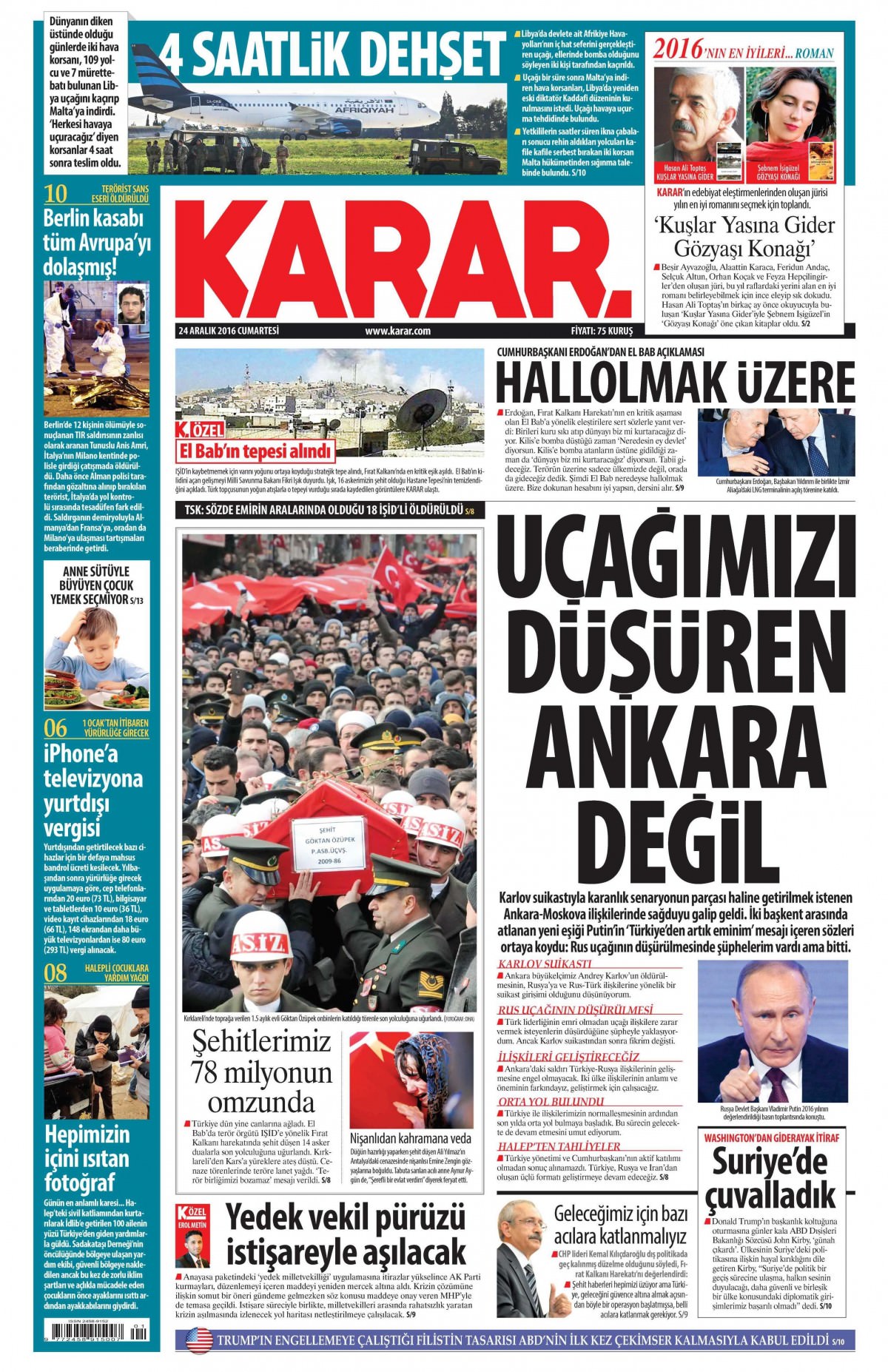 24 Aralık 2016 gazete manşetleri - 3