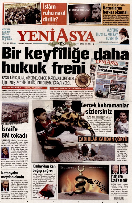 25 Aralık 2016 gazete manşetleri - 384