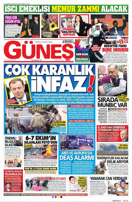 25 Aralık 2016 gazete manşetleri - 396