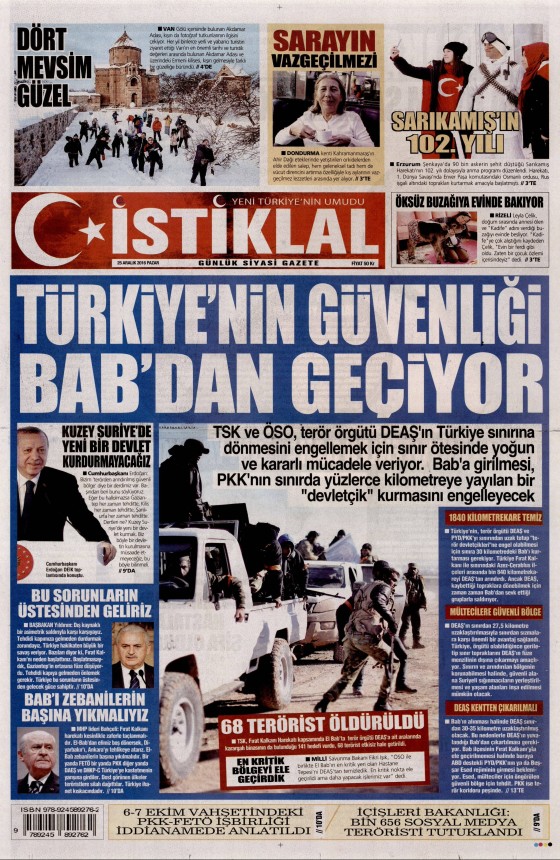 25 Aralık 2016 gazete manşetleri - 398