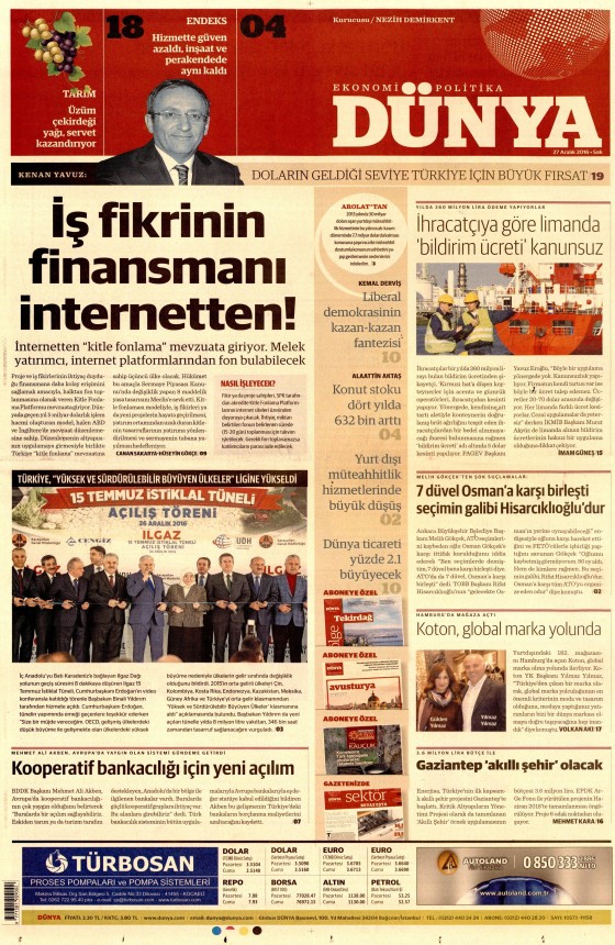 27 Aralık 2016 gazete manşetleri - 2