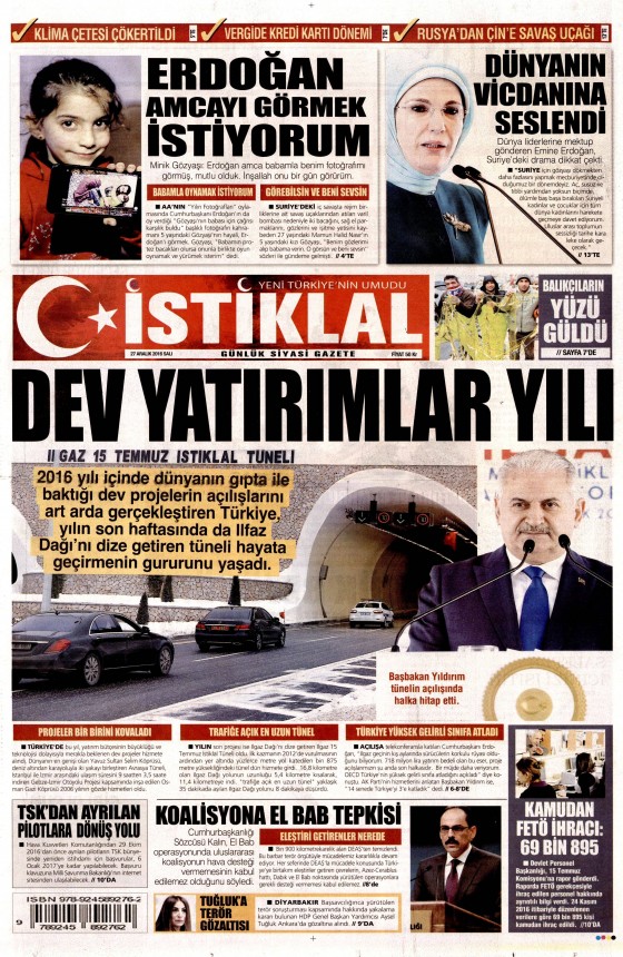 27 Aralık 2016 gazete manşetleri - 4